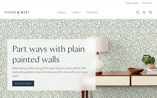 Hygge & West website screenshot