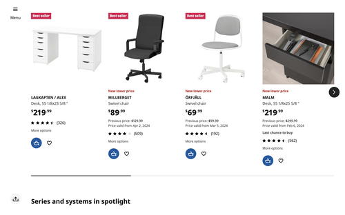 IKEA website screenshot
