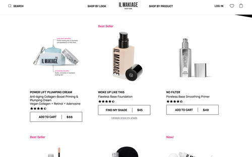 IL MAKIAGE website screenshot