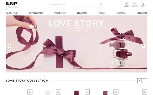 ILNP Cosmetics website screenshot