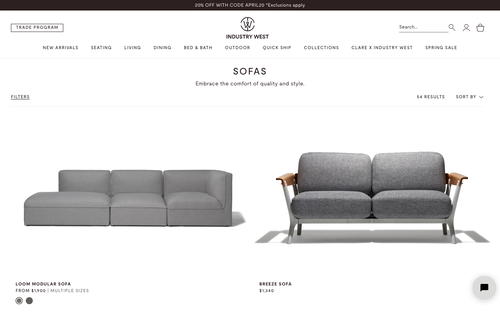 Industry West website screenshot
