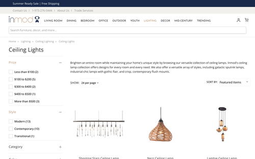 Inmod website screenshot