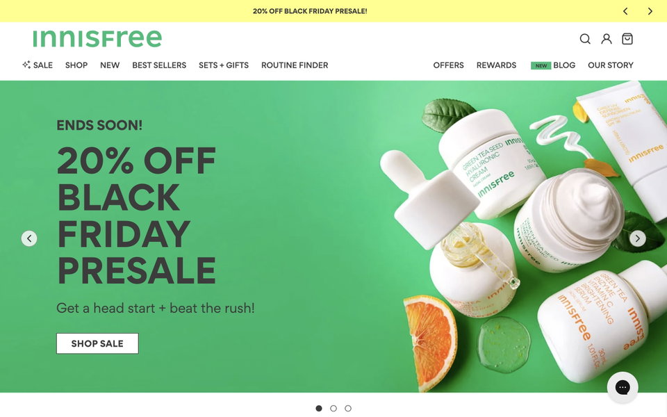 Innisfree website