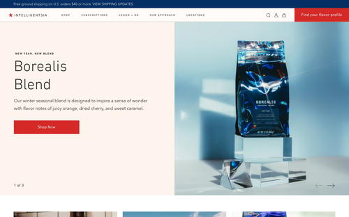 Intelligentsia Coffee website screenshot