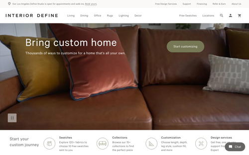 Interior Define website screenshot