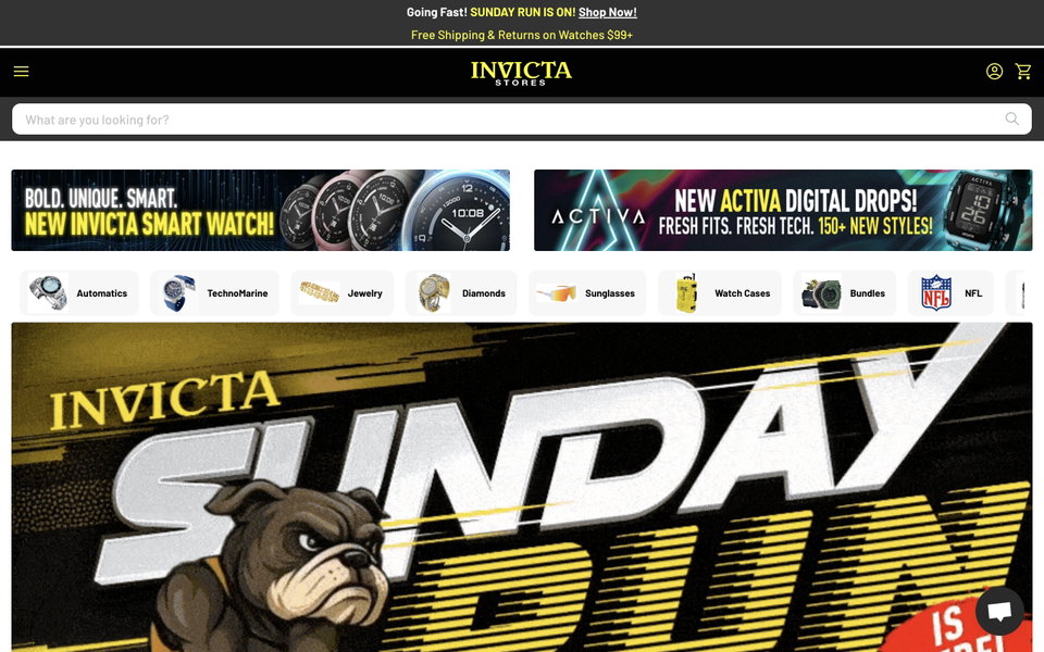 Invicta Stores website
