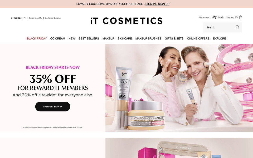 IT Cosmetics website