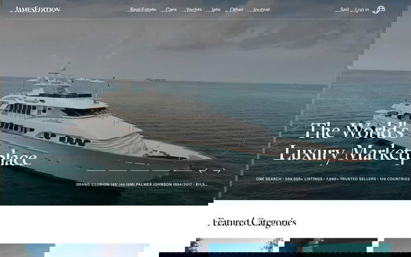 JamesEdition screenshot