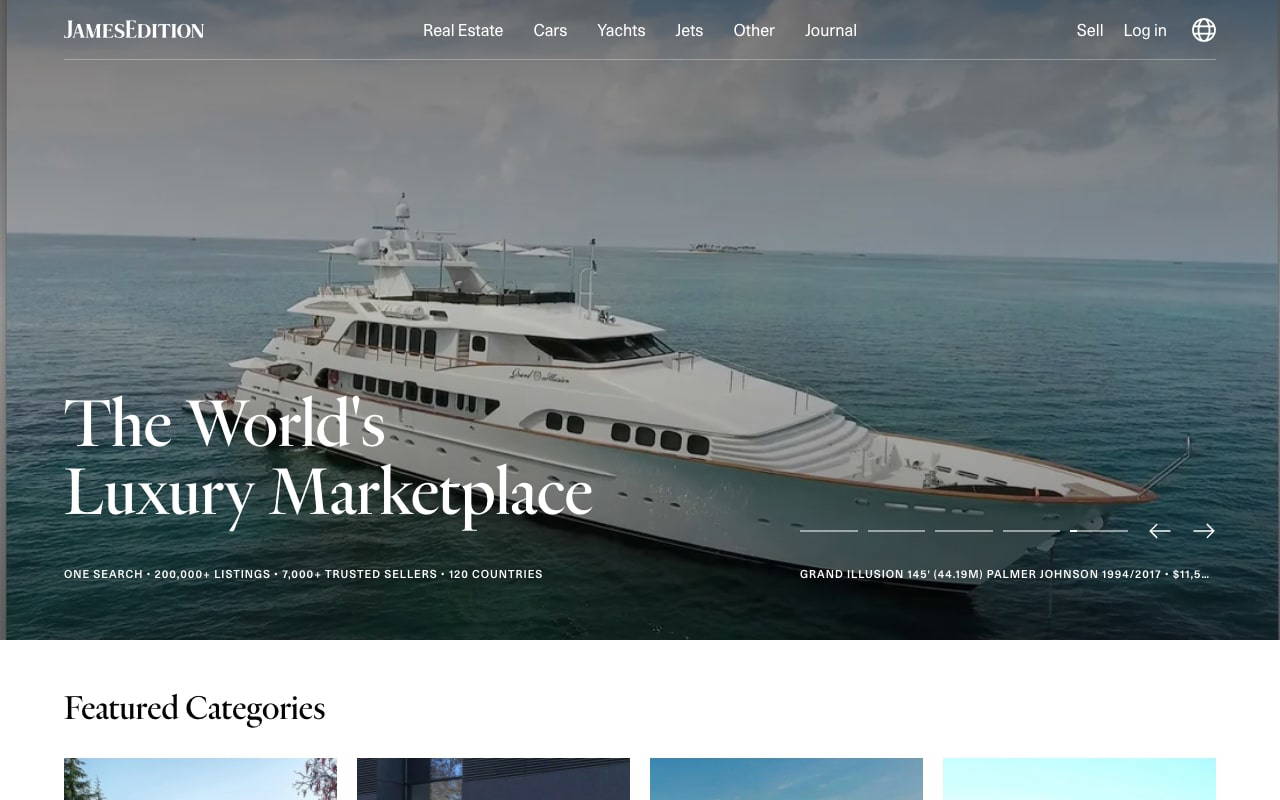 JamesEdition screenshot