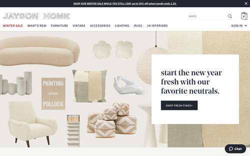 Jayson Home website screenshot