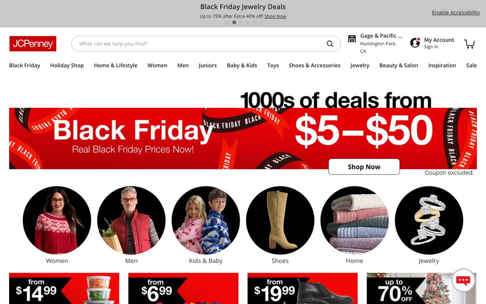 JCPenney website