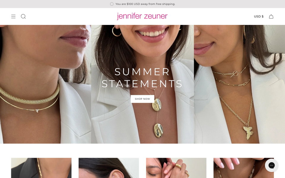 Jennifer Zeuner Jewelry website
