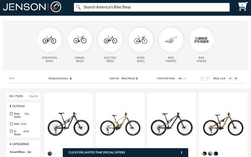 Jenson USA website screenshot