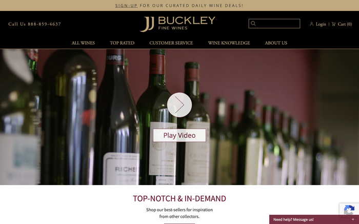 JJ Buckley Fine Wines screenshot