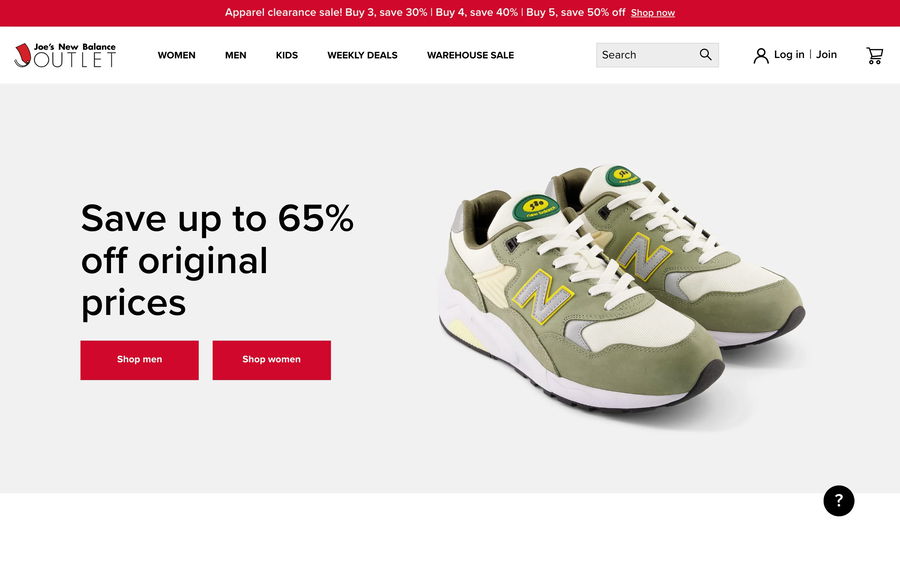 Joe's New Balance Outlet on Shomp