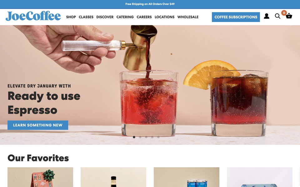 Joe Coffee website