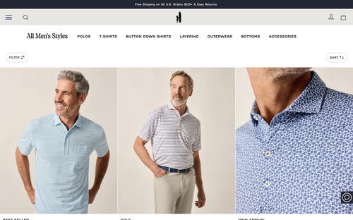 johnnie-O website screenshot