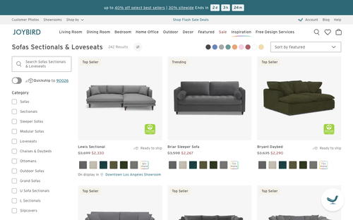 Joybird website screenshot