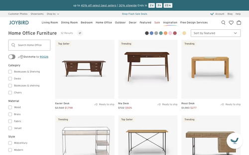 Joybird website screenshot