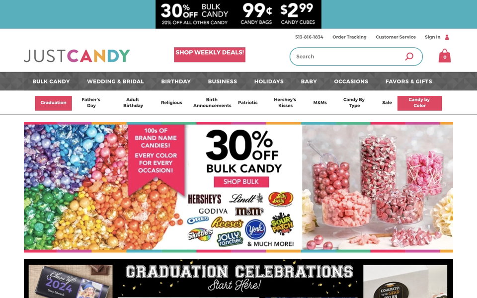 Just Candy website