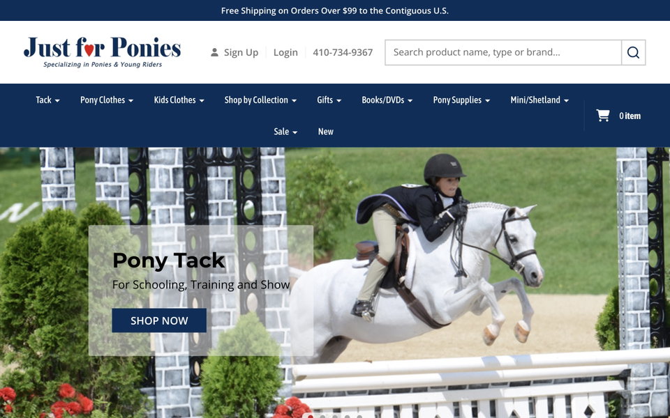 Just For Ponies website