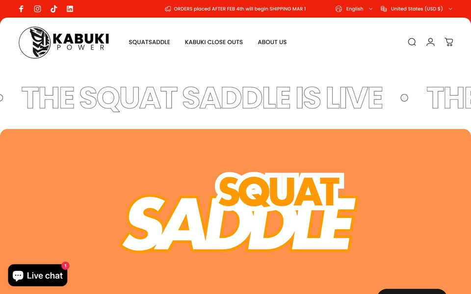 Kabuki Strength website