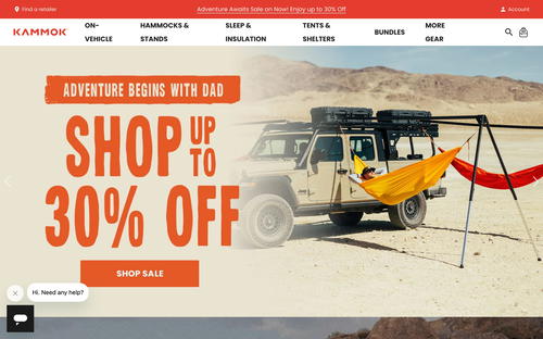 Kammok website screenshot