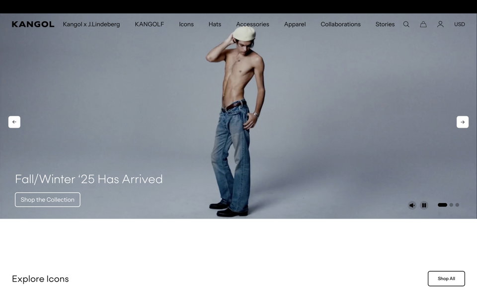 Kangol website