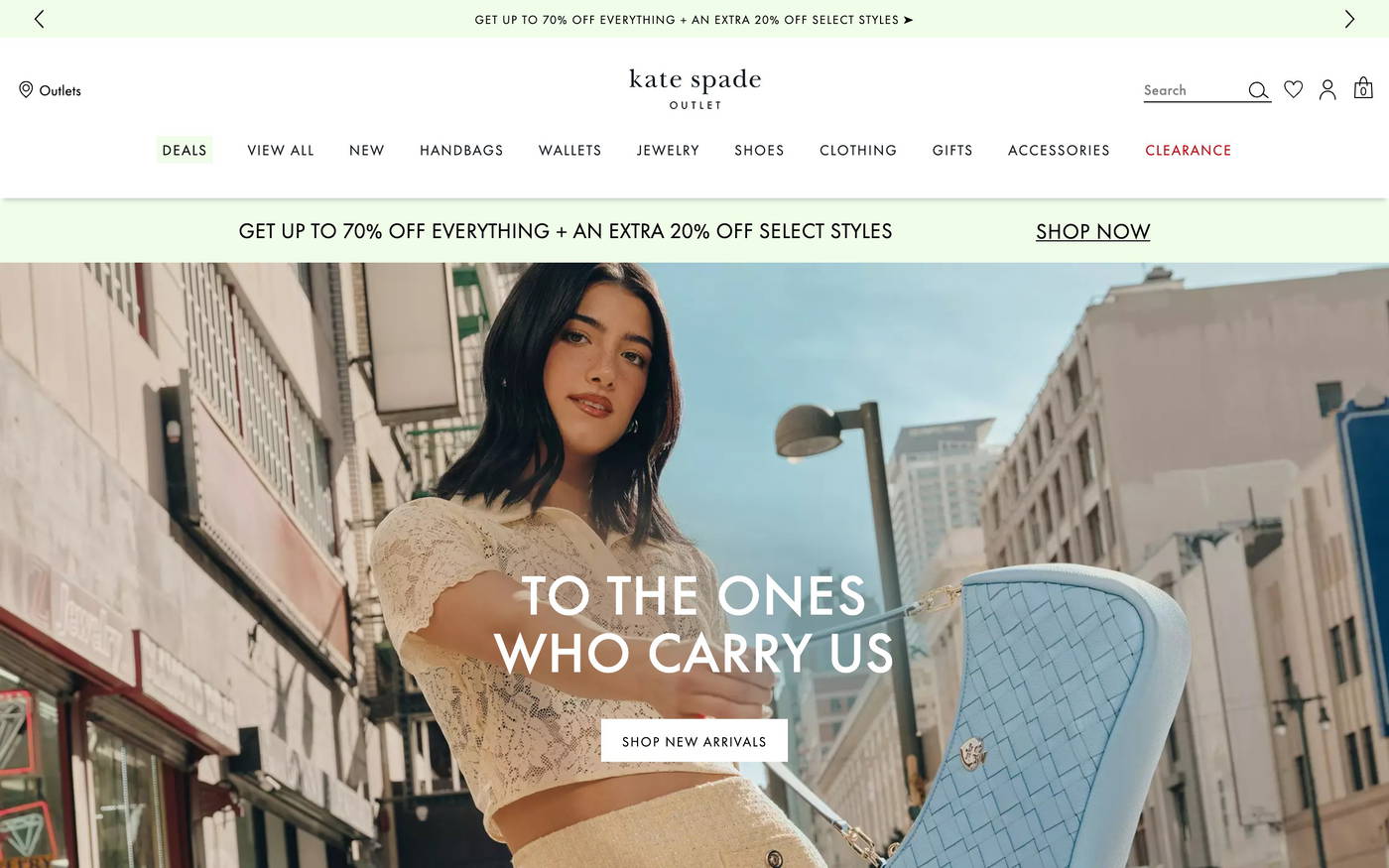 Kate Spade Outlet screenshot