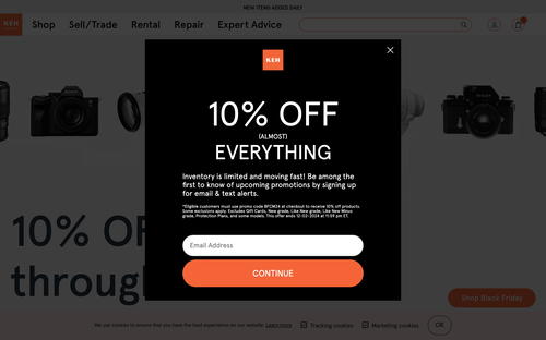 KEH Camera website screenshot