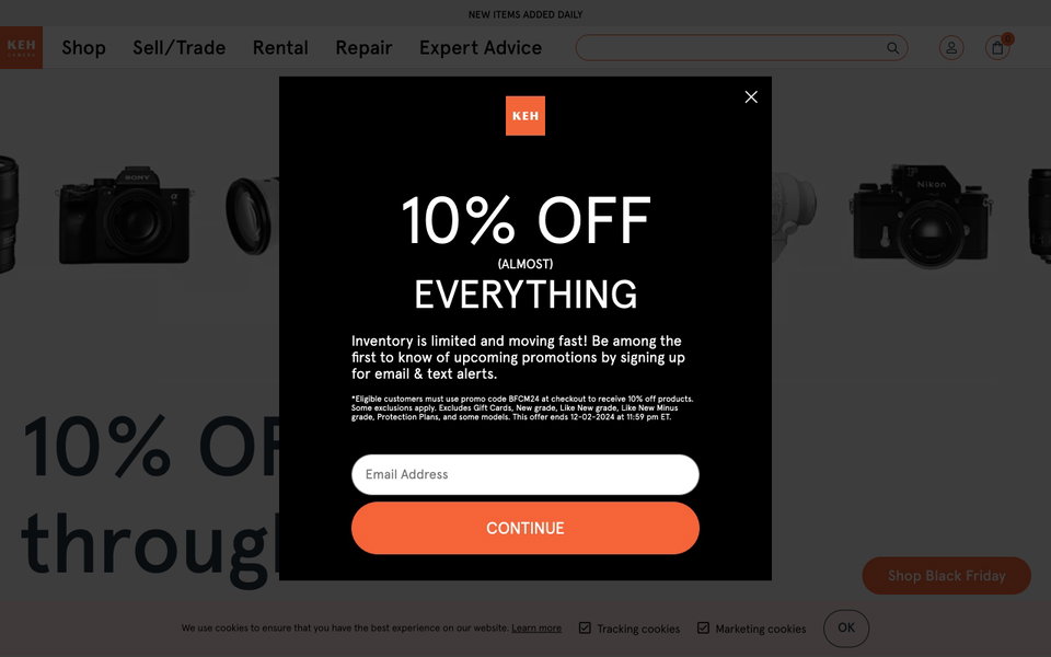 KEH Camera website