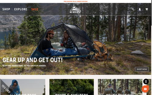 Kelty website screenshot