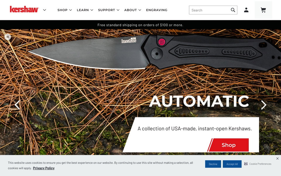 Kershaw Knives website