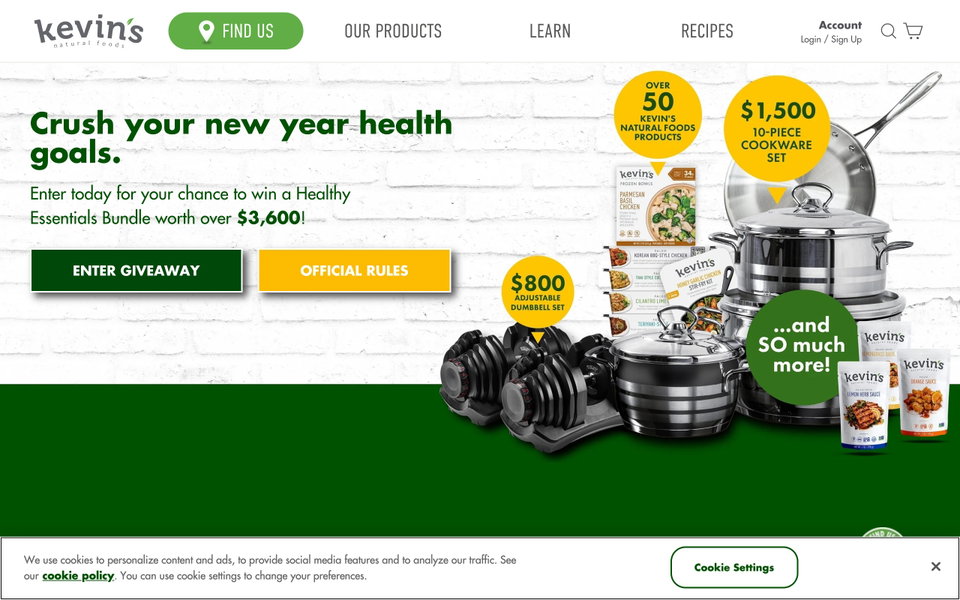 Kevin's Natural Foods website