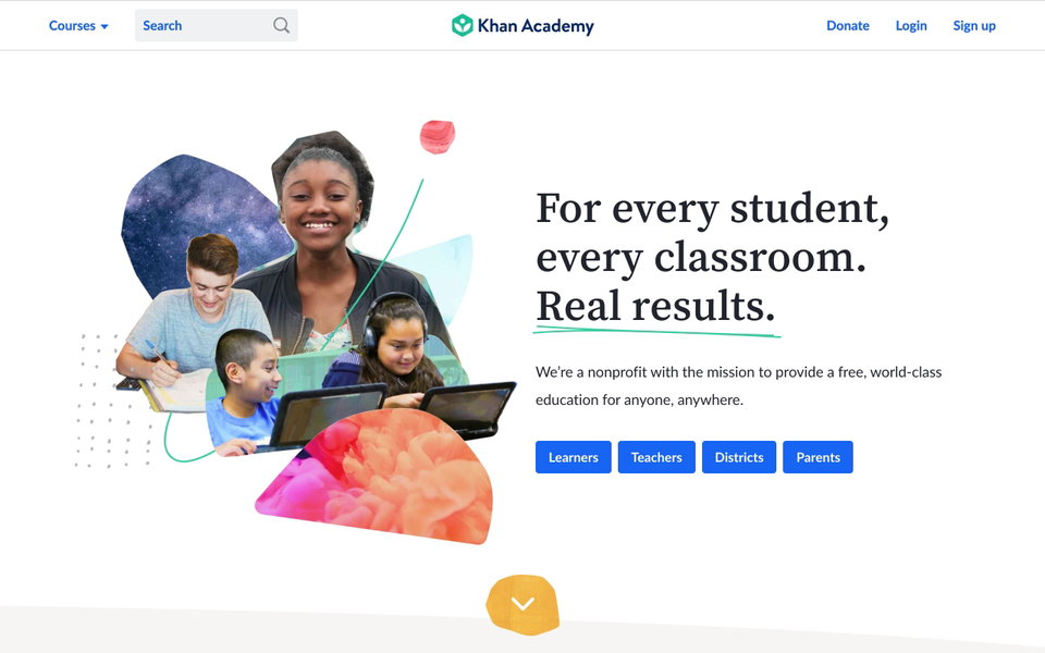 Khan Academy website