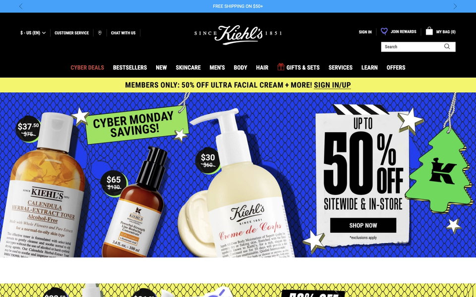 Kiehl's website