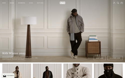 Kith website screenshot
