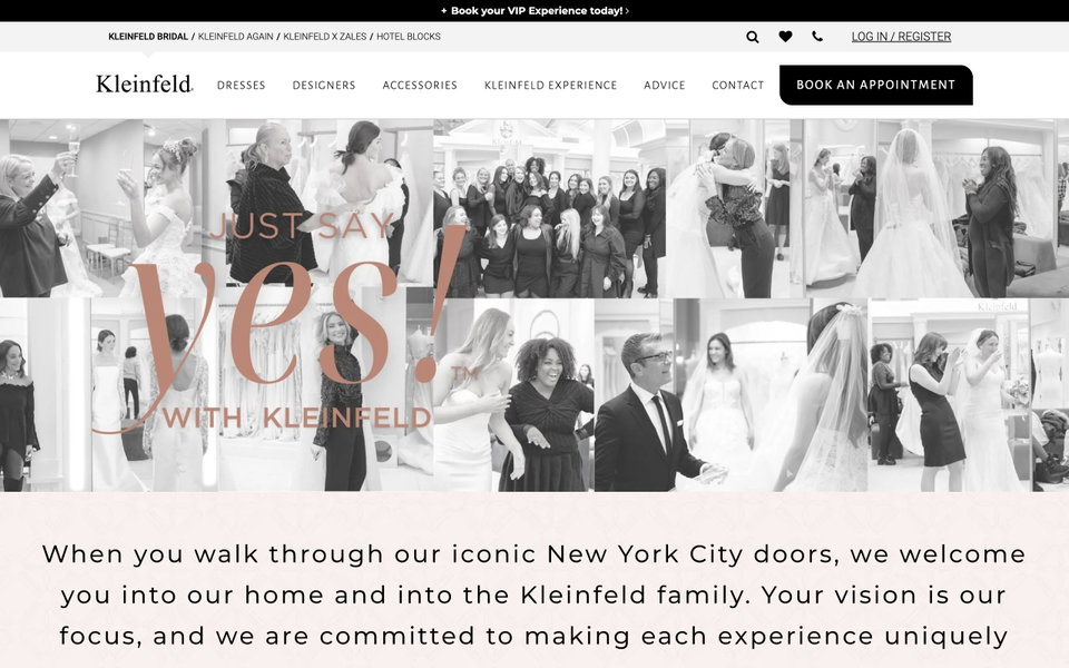 Kleinfeld Bridal website