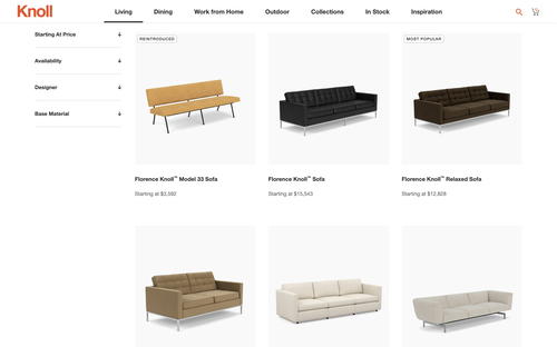 Knoll website screenshot