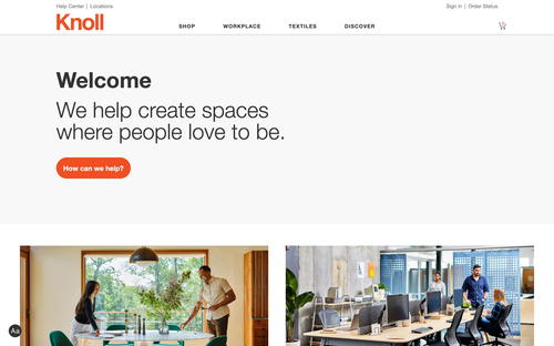 Knoll website screenshot