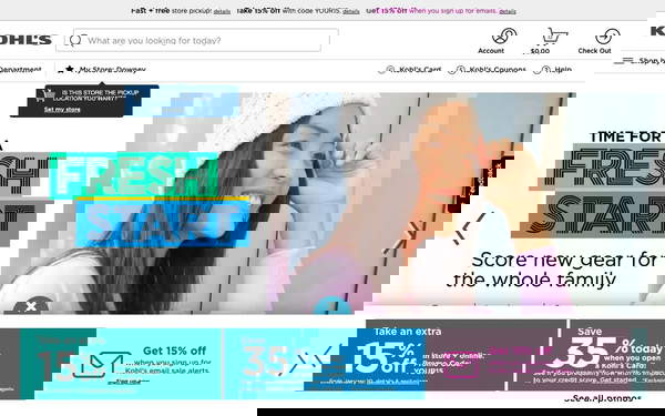 Kohl's screenshot