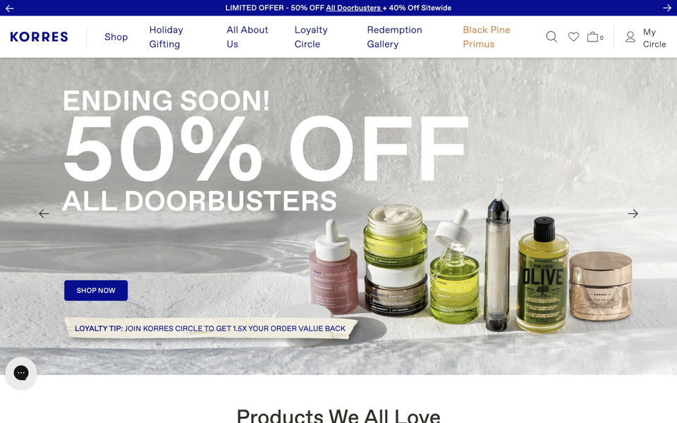 KORRES website