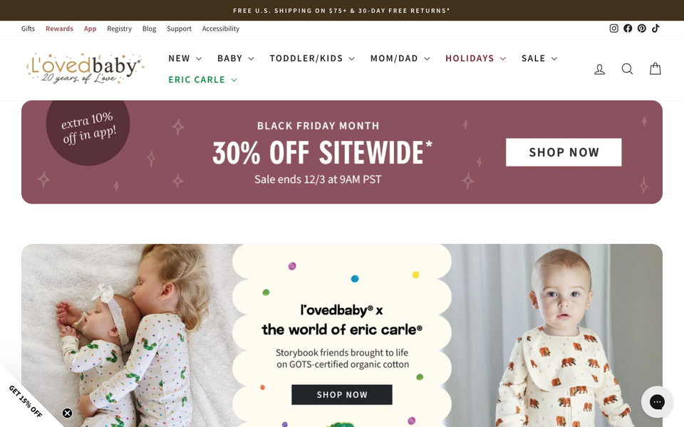 L'ovedbaby website