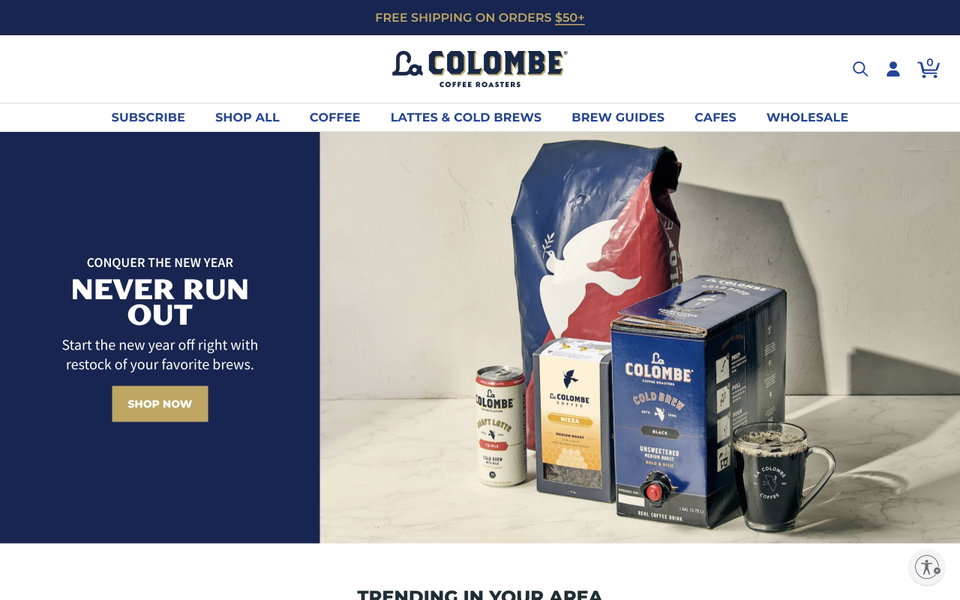 La Colombe Coffee Roasters website