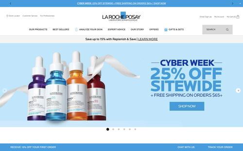 La Roche-Posay website screenshot