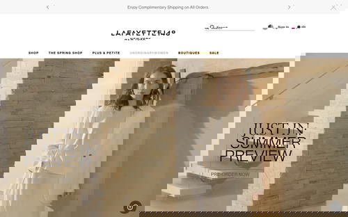 Lafayette 148 New York website screenshot