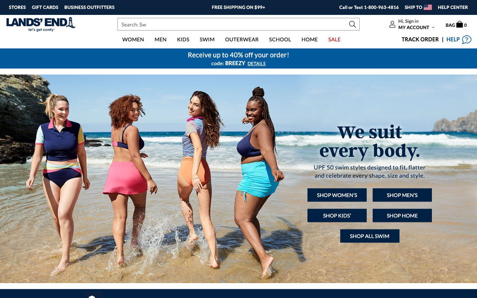 Lands' End website