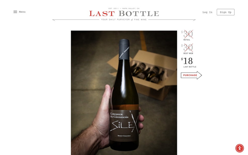 Last Bottle website