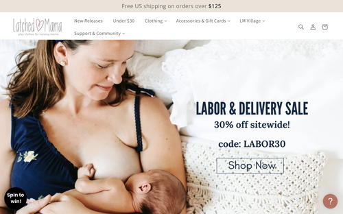 Latched Mama website screenshot