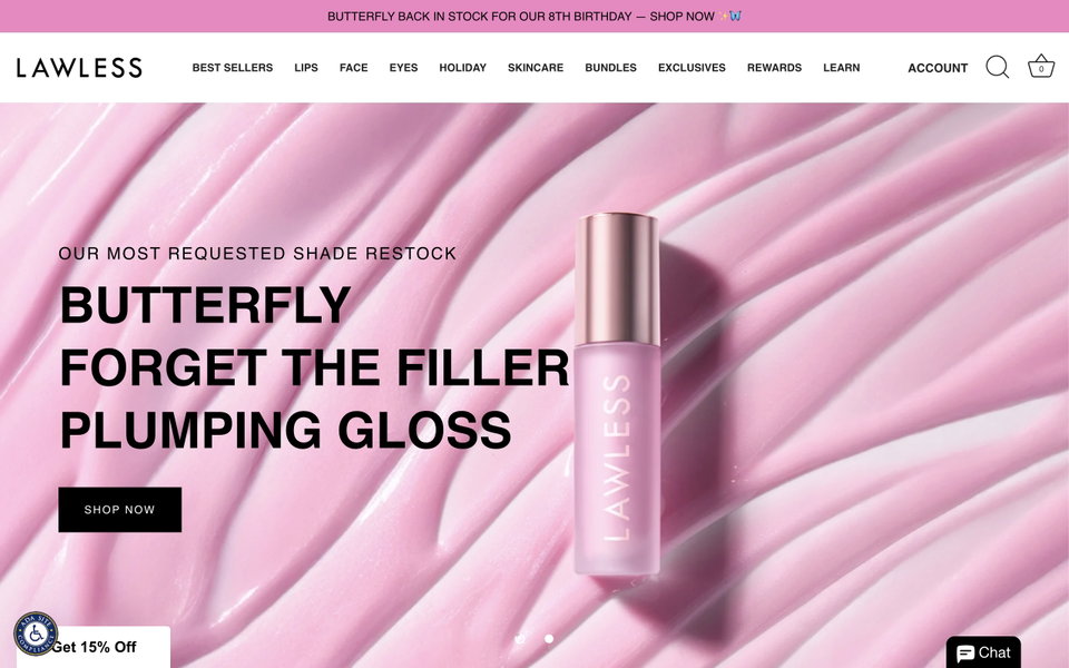 Lawless Beauty website